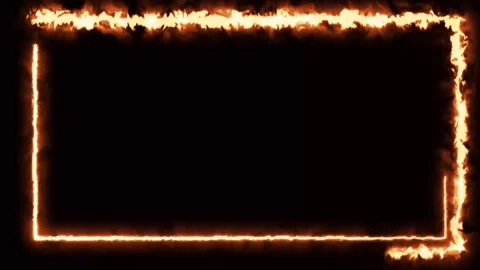 Fire frame effect green screen background Stock Footage 281030858