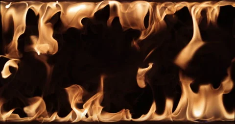 Fire Frame Stock Footage 163121635