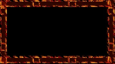 Fire frame horizontal Stock Footage 302876646