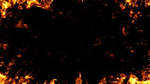 Fire frame loop effect animation Stock Footage 262289127