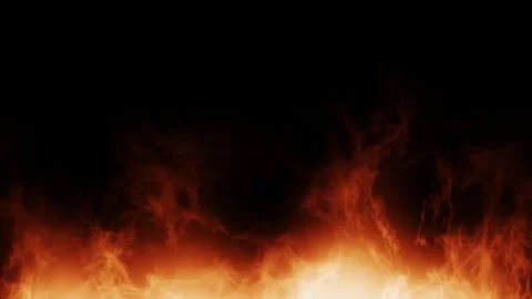 Fire Frame Loop Effect  Burning Background Animation Video Footage Stock Footage 324627995