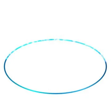Fire frame in the shape of oval ring, vector blue light round fiery frame Stock Illustration