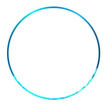 Fire frame in the shape of ring, vector blue circle fiery frame, burning Stock Illustration