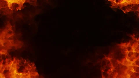 Fire Frame VJ Loop Stock Footage 141620951