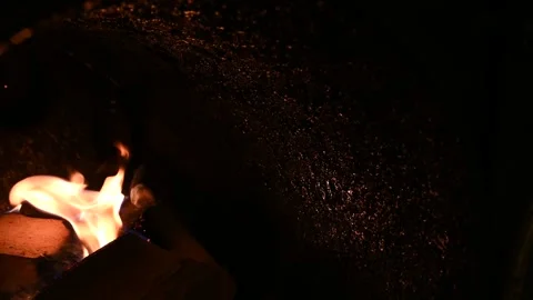 Fire in the fuel boiler Video stock 292532118