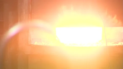 Fire in the furnace Stock Footage 1808014
