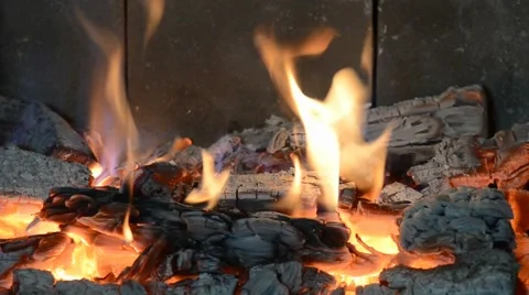 Fire in the furnace Stock Footage 43260917