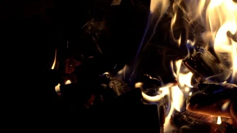Fire in the furnace Stock Footage 102700956