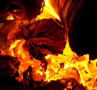 Fire in the furnace 스톡 사진