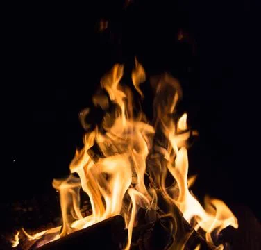 Fire in the furnace Stock Photos