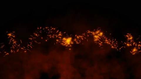 Fire FX Cartoon Bonfire Stock Footage 107920045