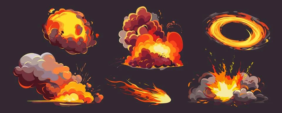 Fire Game Effects Illustrazione stock