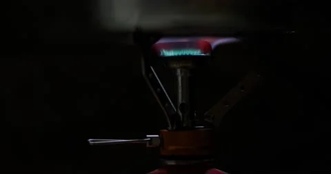 Fire from a gas burner Stock Footage 137650258