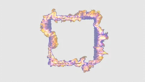 Fire from the gas-burning on a square shape. Stock Footage 158584944