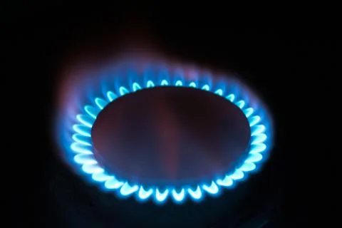 Fire of gas flame Stock Photos