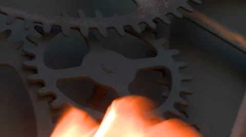 Fire gears 01 HD Stock Footage 10608010