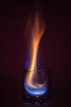 Fire in the Glass Stock Photos