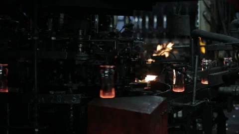 Fire, glasses and machines Stock Footage 171601450