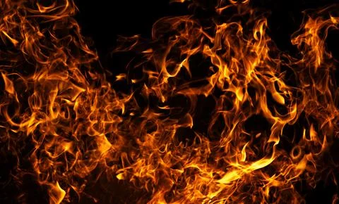 Fire glowing flame pattern. Fire powerful heat movement. Fire abstract blaz.. Stock Photos
