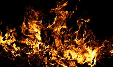 Fire glowing flame pattern. Fire powerful heat movement. Fire abstract blaze  Stock Photos