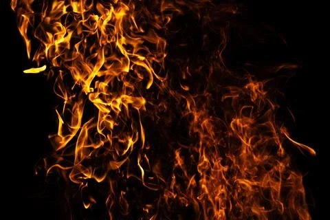 Fire glowing flame pattern. Fire powerful heat movement. Fire abstract blaze  Stock Photos