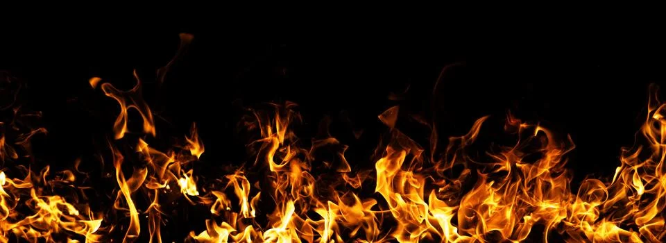 Fire glowing flame pattern. Fire powerful heat movement. Fire abstract blaze Stock Photos