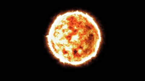 Fire glowing magic sphere on a black background animation. Stock Footage 190029502
