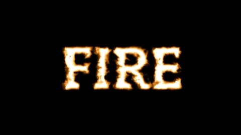 FIRE Golden Text Typography Stock Footage 336837905