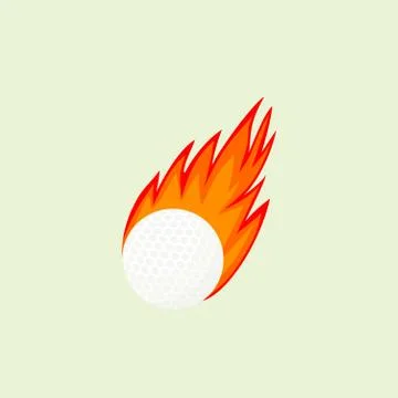 Fire Golf Ball Stock Illustration