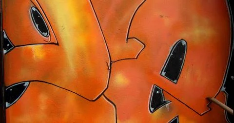 Fire graffiti Foto stock