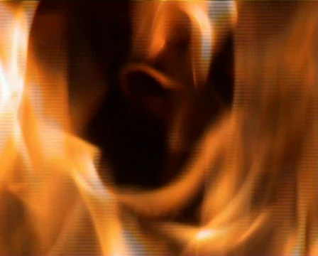 Fire in the grate Stock Footage