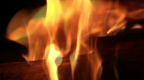 Fire in the grate Stock Footage