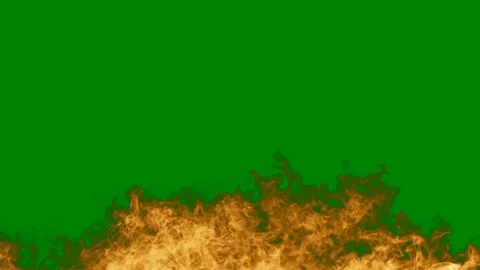 Fire green background green screen animated chromakey background layers Video stock 314063918