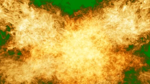 Fire green background green screen animated chromakey background creative figure Stock Footage 314064518
