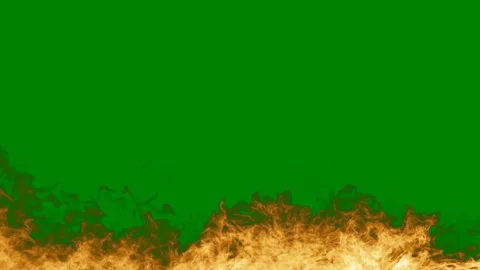 Fire green background green screen animated chromakey background composition Stock Footage 314064554