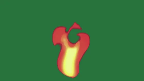 A fire on green screen and burns flame background red with it animated Stock Footage 335682683