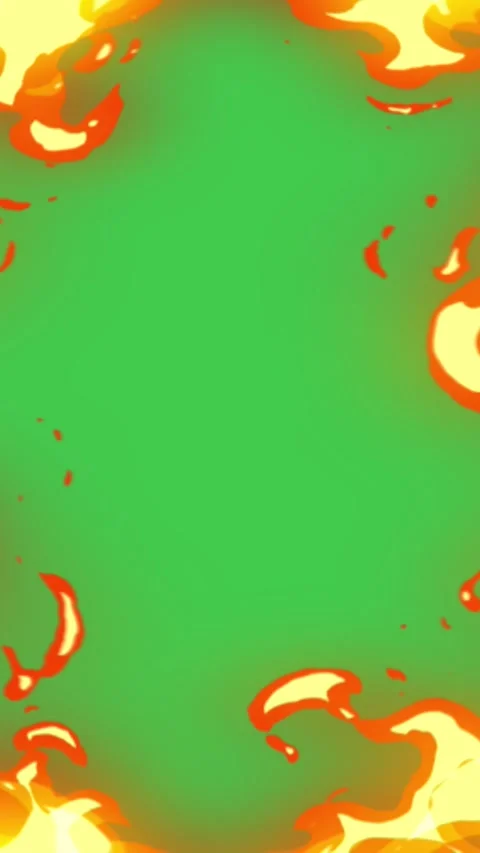 Fire Green Screen Vertical Flame Border 库存影片 346500946