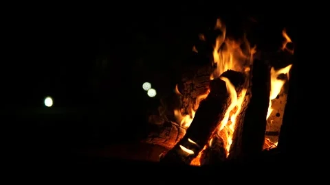 Fire in the grill Stock Footage 141068944