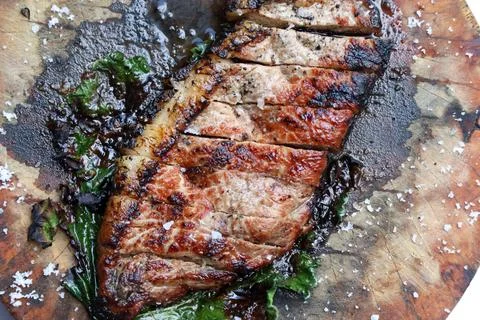 Fire grilled meat Fotos de archivo