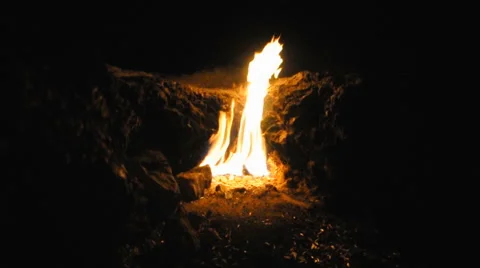 A fire from the ground Stock Footage 67679216