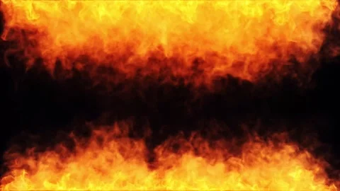 Fire growing frame over black. Stock Footage 252816349