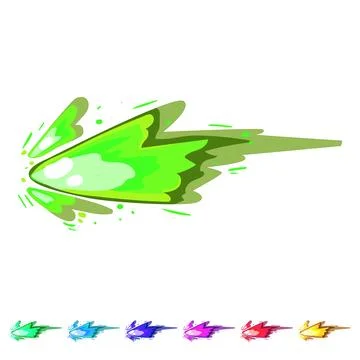 Fire gun flash cartoon vector graphic Stock Illustration