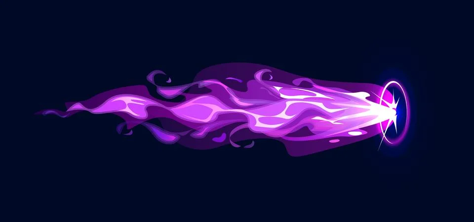 Fire gun game effect of laser energy trail flame Stock Illustration