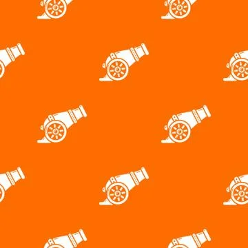 Fire gun pattern vector orange Stock Illustration