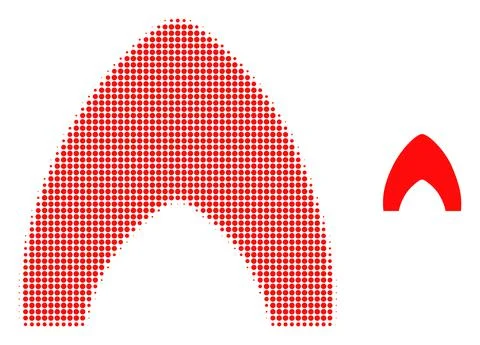 Fire Halftone Dot Icon 스톡 일러스트