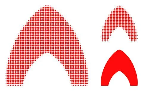 Fire Halftone Dotted Icon Stock Illustration