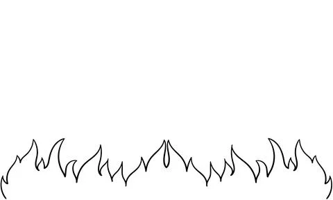 Fire hand drawn background Stock Illustration