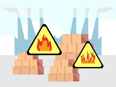 Fire Hazard Concept Illustration Illustrazione stock