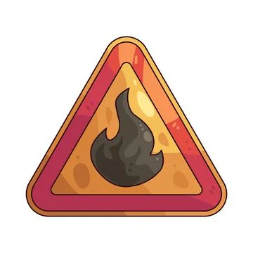 Fire hazard sign illustration Stock Illustration