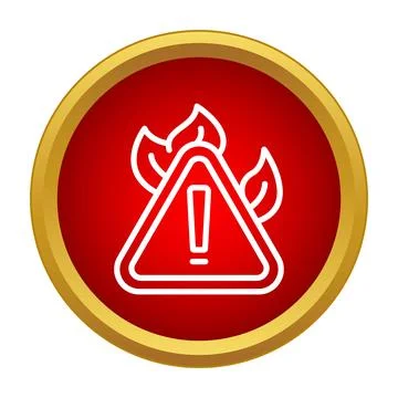 Fire hazard warning sign indicating danger and caution Stock Illustration
